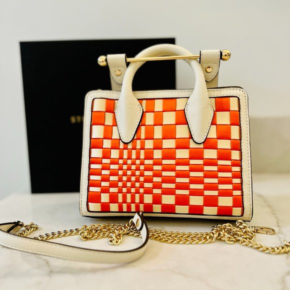 Strathberry Handbags - New Strathberry Nano Tote, Satin Maple / Vanilla